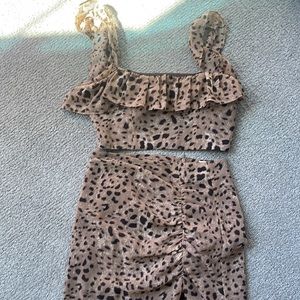 LPA coord set tank + midi skirt sz S
